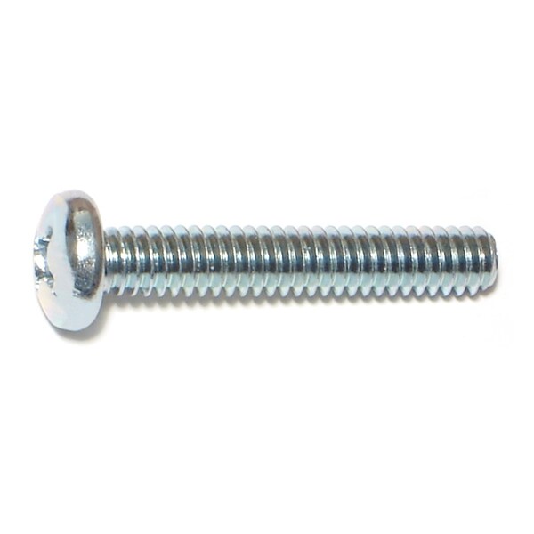 Midwest Fastener 1/4"-20 x 1-1/2 in Phillips Pan Machine Screw, Zinc Plated Steel, 100 PK 07363 - main
